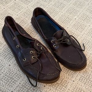 Sperry Dark Brown Leather Boat Shoes